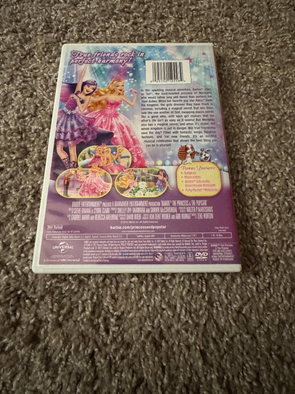 Barbie The Princess & The Popstar DVD - Pink image 2